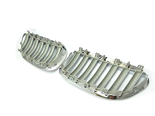 Car Craft Front Bumper Grill Compatible With Bmw 6 Series E63 2004-2010 Front Bumper Grill Chrome And Black