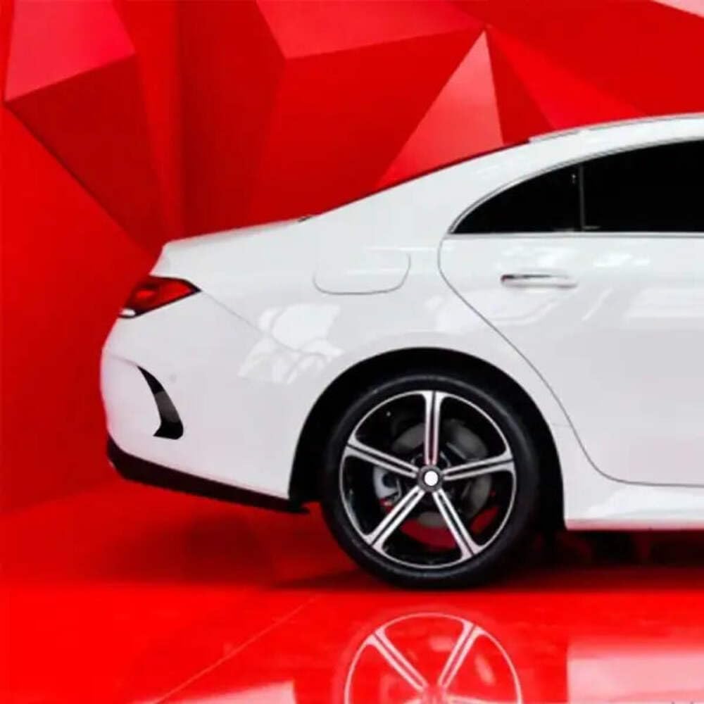 Car Craft Compatible with Mercedes CLS W257 C257 2018+ Front Amg Bumper Flag Side Lip Spoiler Skirst Splitter Zst-138 Cf Carbon Fiber Look