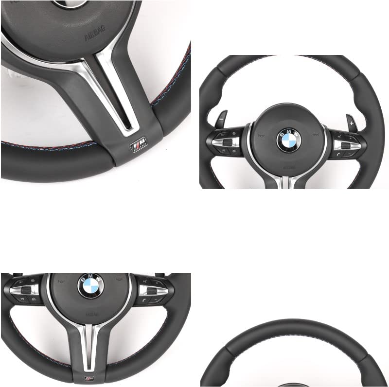 Car Craft M5 M Sports Steering Wheel Cover Compatible with BMW 5 Series F10 2010-2017 6 Series F12 2012-2016 7 Series F02 2009-2016 M5 M Sports Steering Wheel Cover