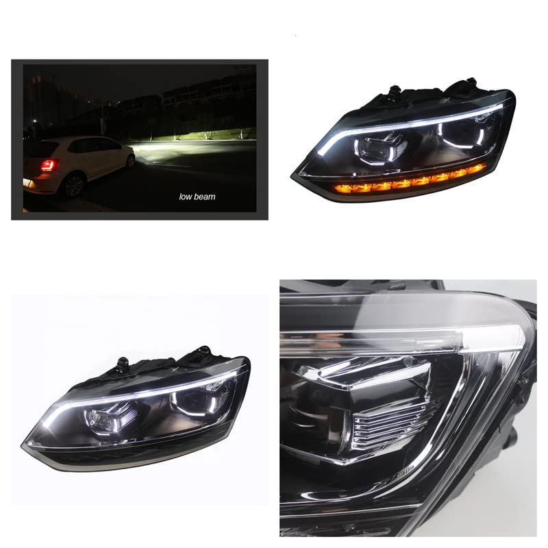 Car Craft Polo Headlight Headlamp Compatible With Volkswagen Polo Headlight Headlamp Polo 2010-2022 Vento 2010-2022 Sy Style Polo Headlight Sy Sy-polo