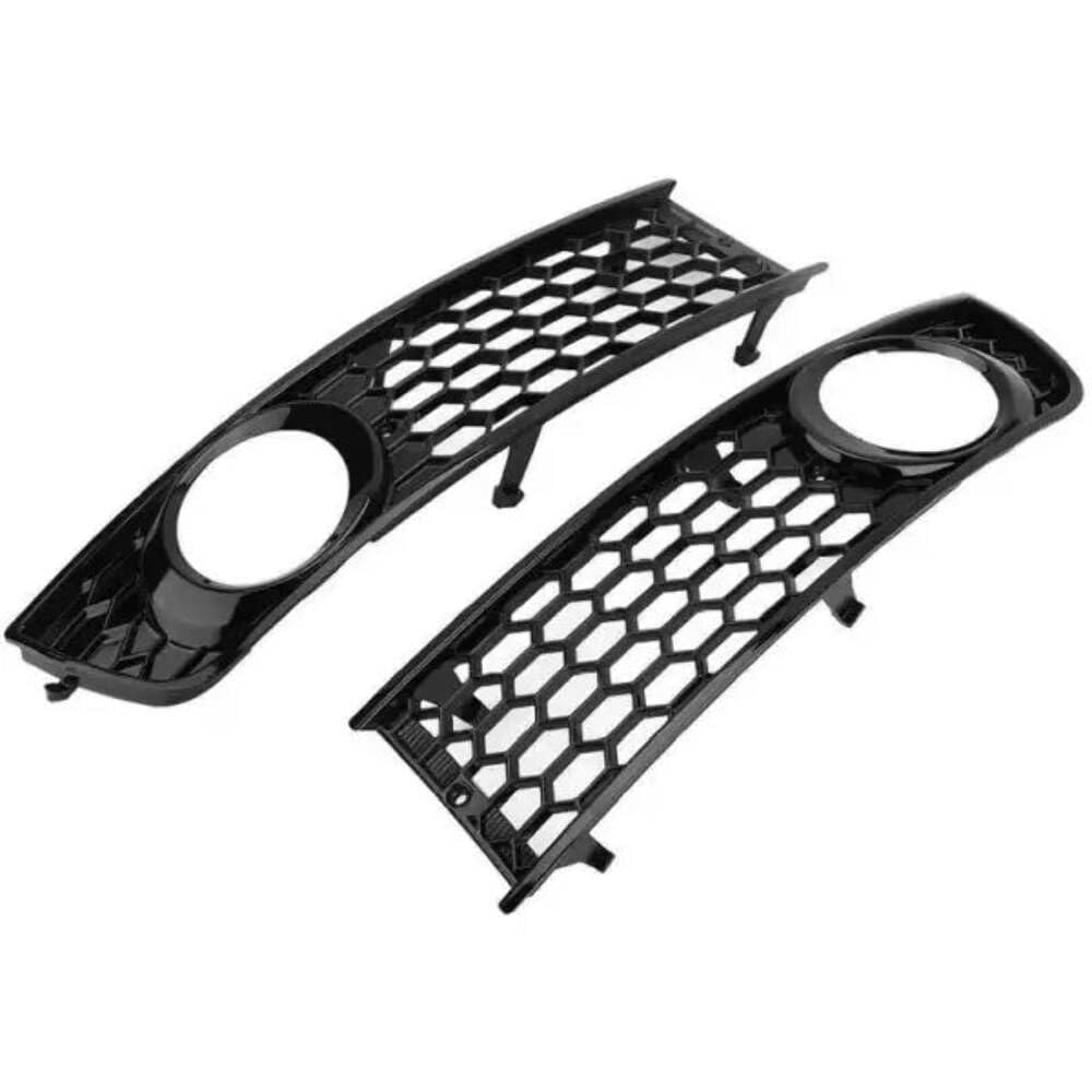 Car Craft Compatible With Audi A4 2002-2005 B6 S Line Sport Bumper Fog Lamp Grill Frame Cover