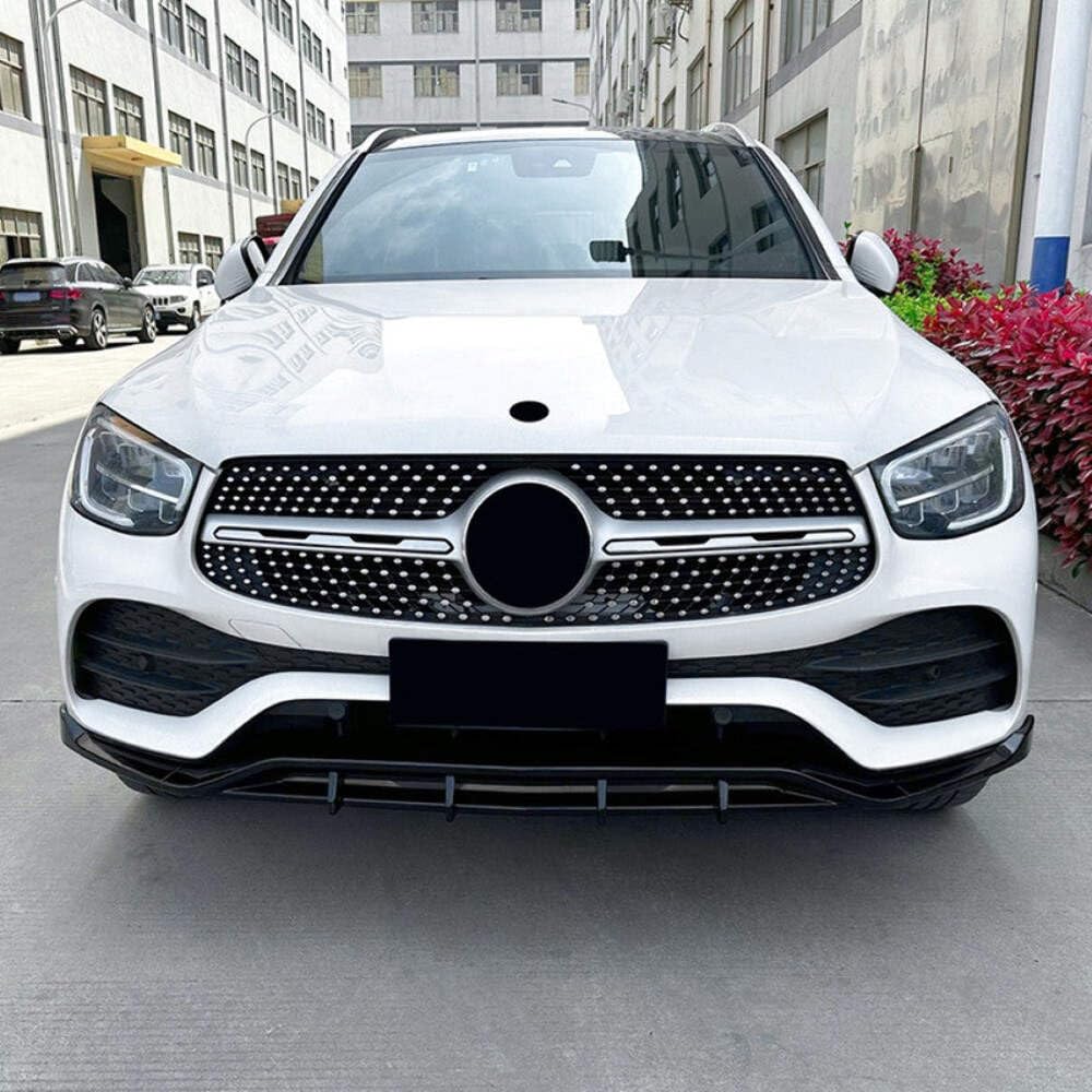 Car Craft Compatible With Mercedes Benz Glc W253 X253 C253 Lci 2020-2022 Amg Front Bumper Lip Splitter Diffuser Skirts Flag Canard Glossy Black Zst-452 Gb CC-6176
