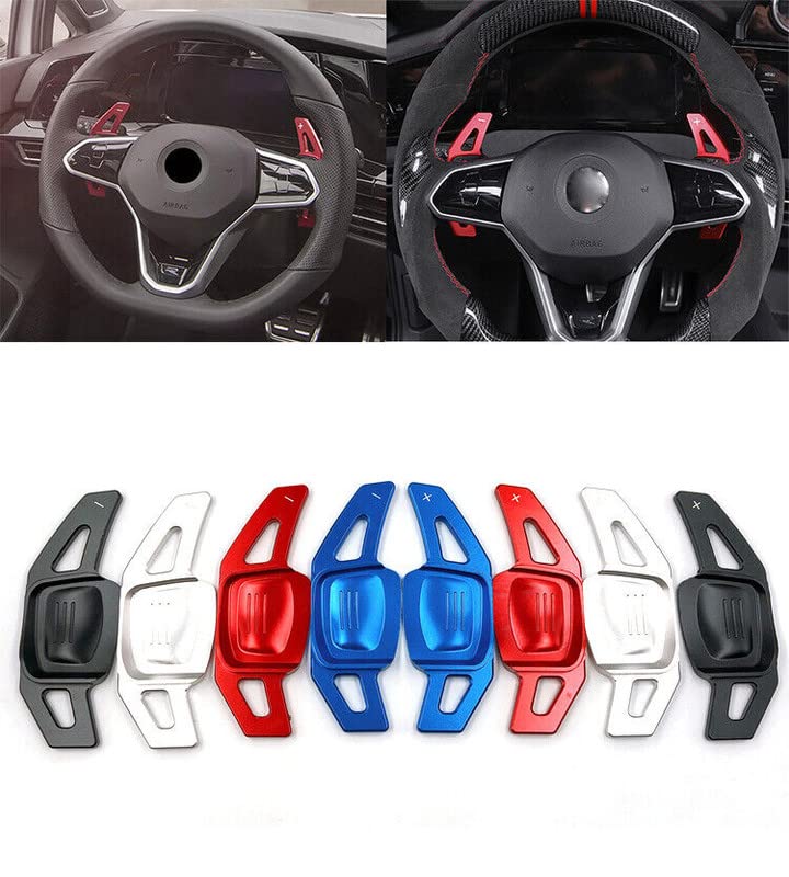 CAR CRAFT Paddle Shifter Compatible with Volkswagen Tiguan Mk2 2017-2019 Golf 7 Mk7 2014-2018 Atlas 2018 2019 Arteon 2018 2019 Passat B8 Gt 2015-2019 Paddle Shifter Silver Btbp-004