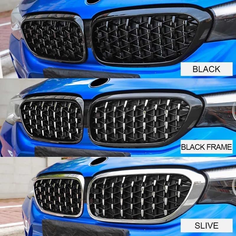 Car Craft Front Bumper Grill Compatible With Bmw 3 Series F30 2012-2018 Front Bumper Grill Glossy Black