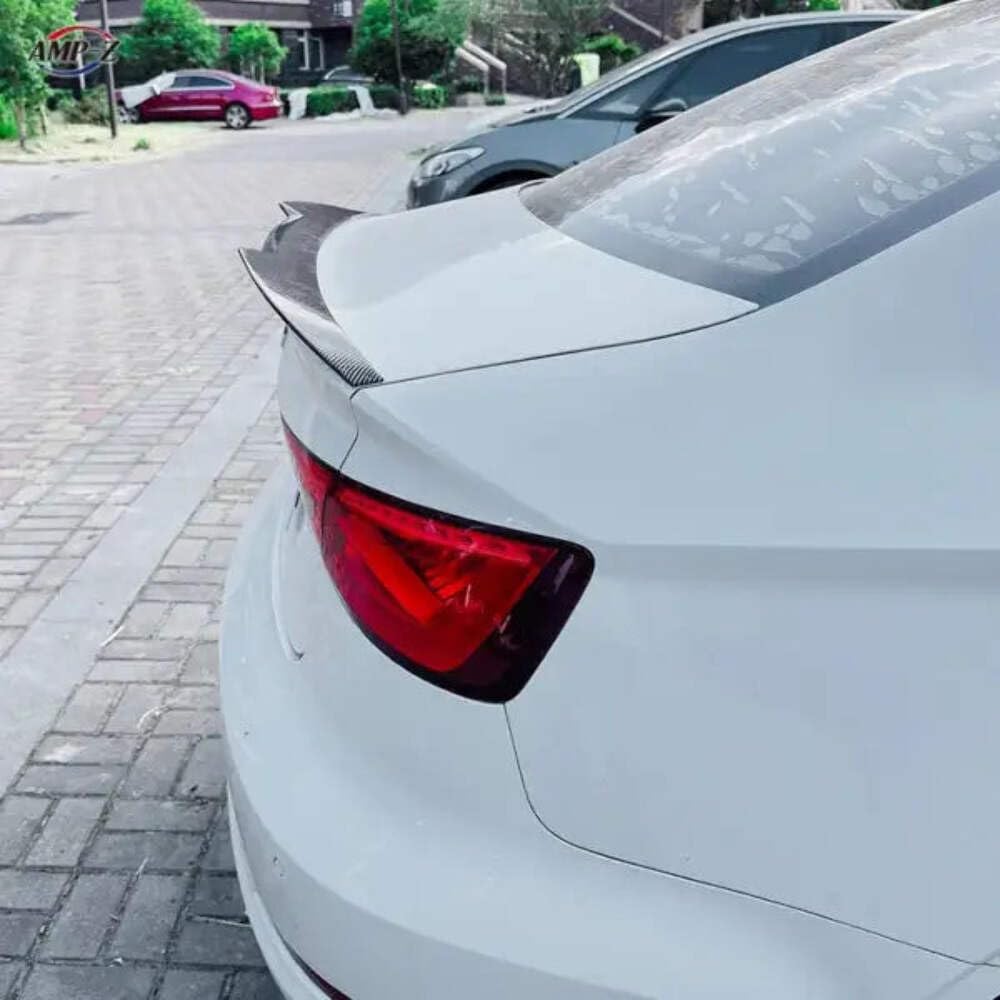 Car Craft Compatible with Audi A3 S3 8v 2014-2020 Rear Trunk Boot Lip Wing Spoiler Zst-823 Cf Carbon Fiber Look