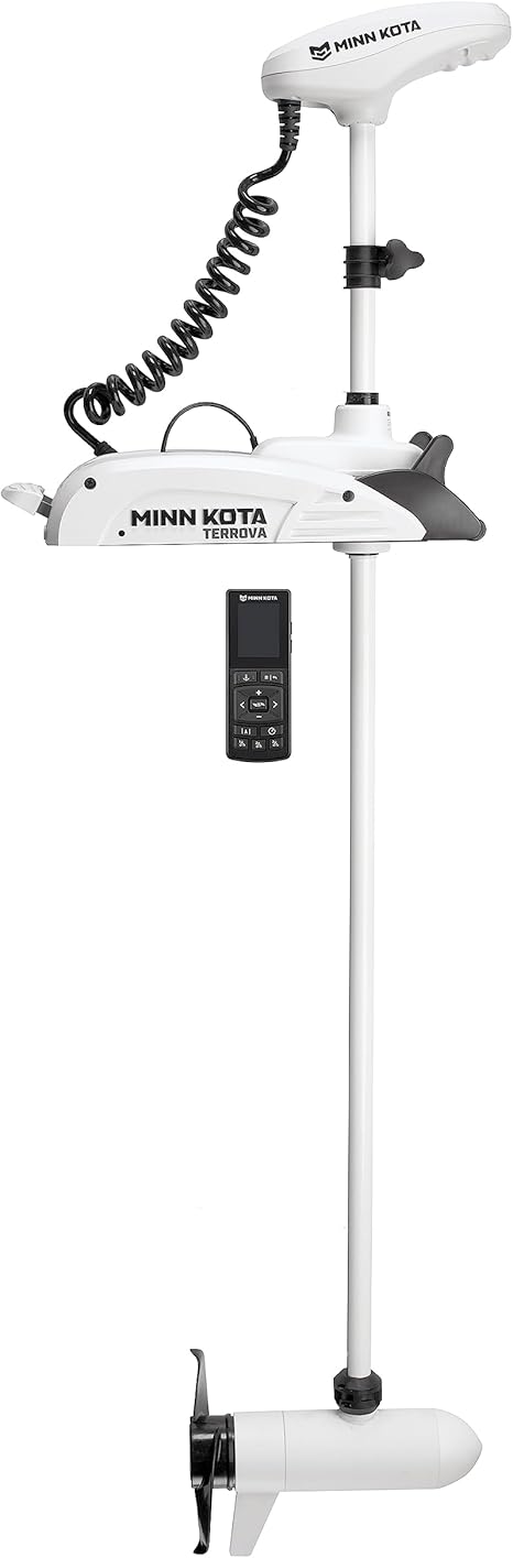 Minn Kota Riptide Terrova Bow-Mount Electric Trolling Motor with GPS, Spot-Lock – 80 Lb. Thrust, 60 in. Shaft, Saltwater