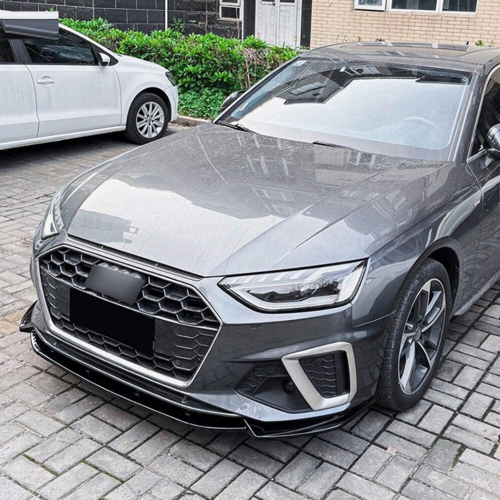 Car Craft Compatible With Audi S4 A4 B9.5 Sline 2020+ Front Bumper Lip Splitter Diffuser Skirts Flag Canard Glossy Black Zst-717 Gb CC-6216