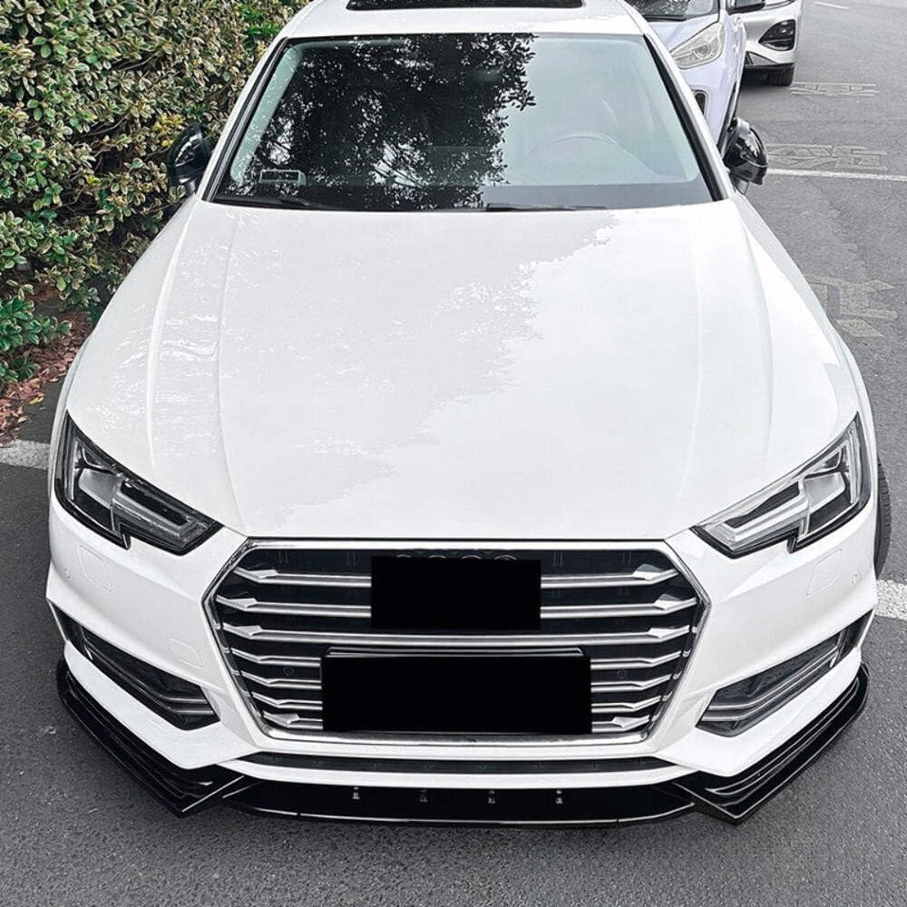 Car Craft Compatible With Audi A4 S4 B9 2017-2019 S Line Front Bumper Lip Skirt Splitter Spoiler Zst-1074 Glossy Black CC-7121