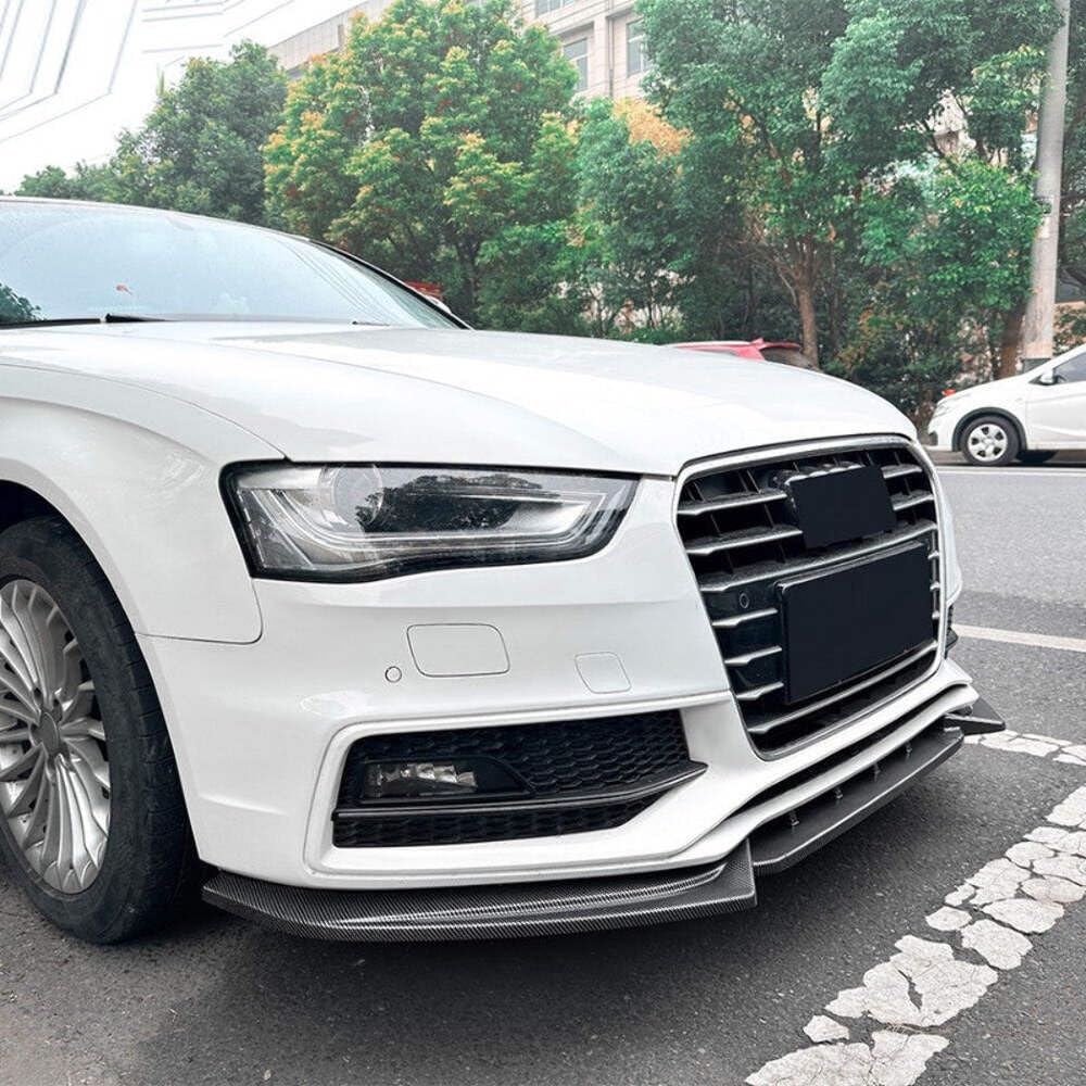 Car Craft Compatible With Audi A4 S4 B8.5 2013-2016 S Line Front Bumper Lip Skirt Splitter Spoiler Zst-1007 Carbon Fiber Look CC-7126