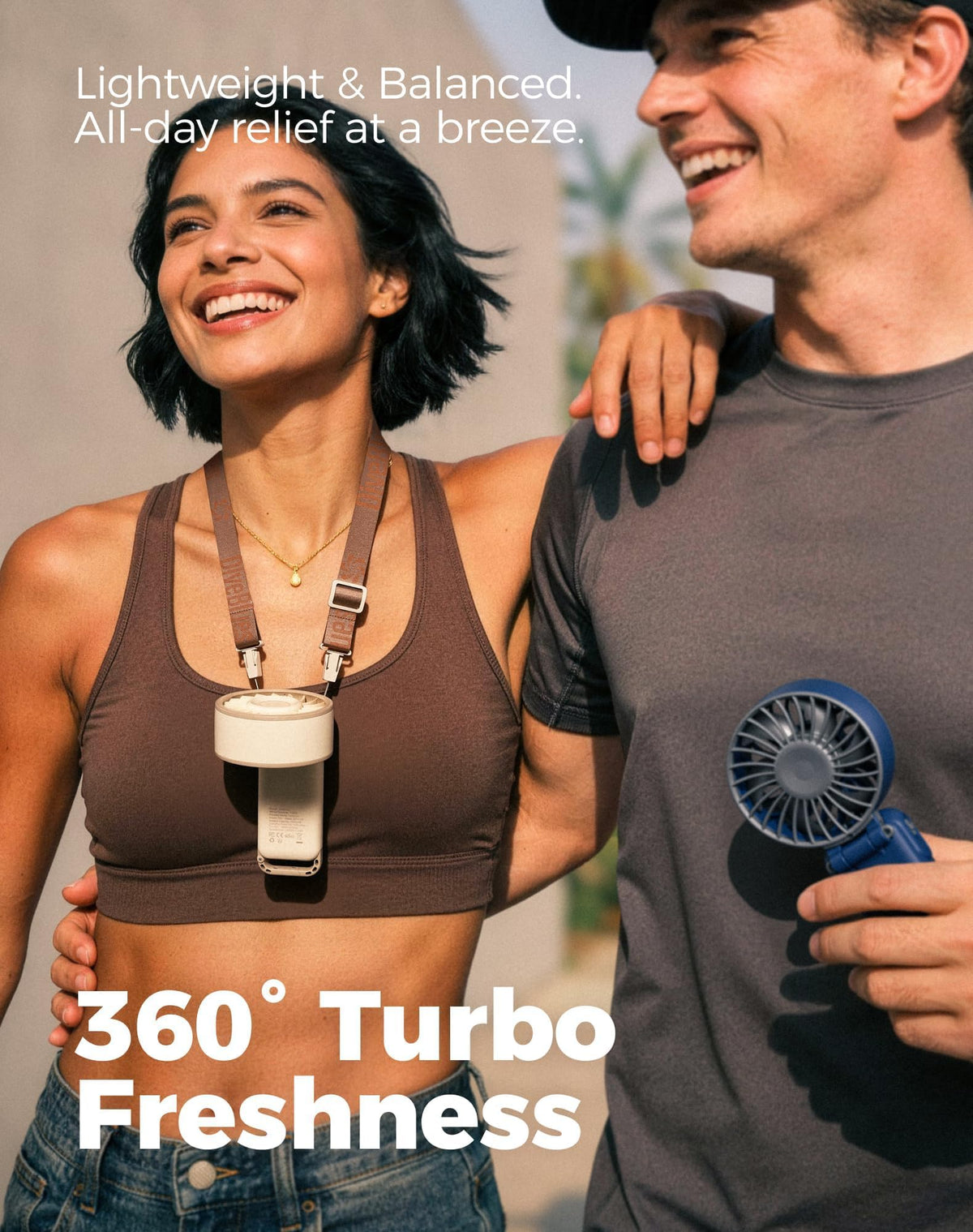 Diveblues Portable Handheld Fan Turbo Fan, 12H Maximum Cooling Time, 100 Speeds, 180° Foldable, 4-in-1 USB Pocket Fan for Hand, Desk and Neck, Mini Travel Fan
