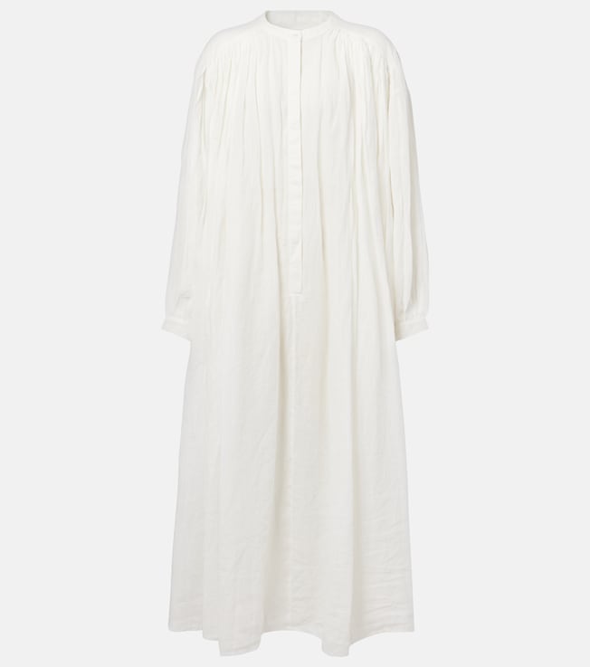 Oversized ramie maxi dress