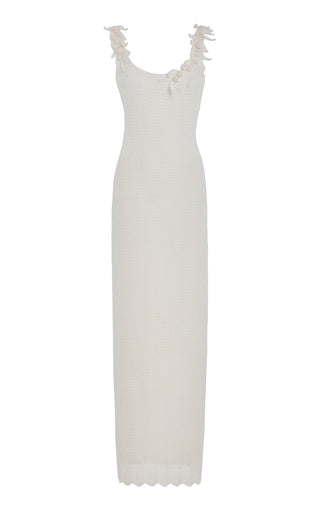 Sleeveless Knit Scallop Lace Dress