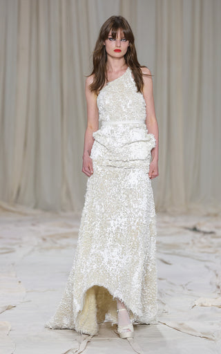 Isolated Asymmetric Sequined Dress