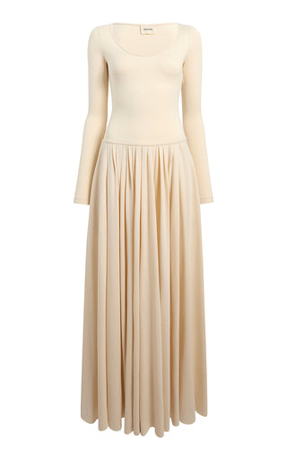 Carlotta Gathered Silk-Jersey Maxi Dress