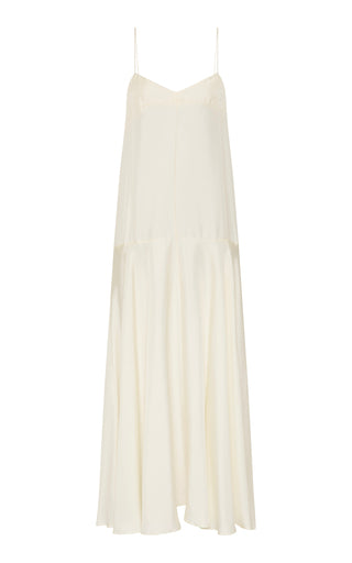 Relaxed Silk-Twill Maxi Slip Dress