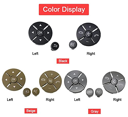 Car Craft C Class Steeering Wheel Button Compatible With Mercedes C Class Steering Wheel Button C Class W204 2007-2011 E Class W212 2009-2013 Gray -graphql