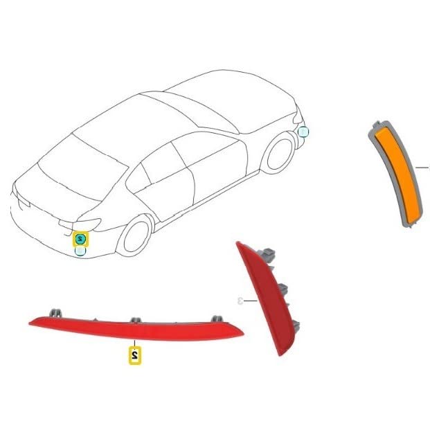 Car Craft Rear Bumper Reflector Compatible With Bmw 5 Series G30 2022 Rear Bumper Reflector Right 63149463764 -graphql