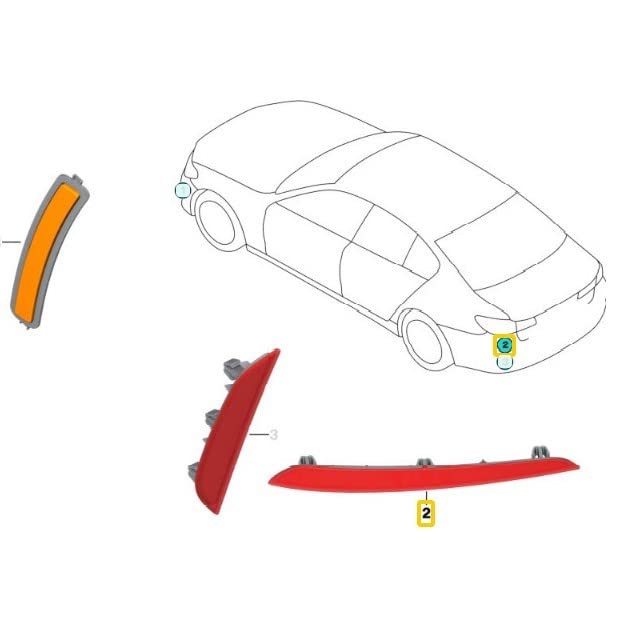 Car Craft Rear Bumper Reflector Compatible With Bmw 5 Series G30 2022 Rear Bumper Reflector Left 63149463763 -graphql