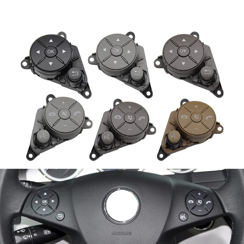 Car Craft C Class Steeering Wheel Button Compatible With Mercedes C Class Steering Wheel Button C Class W204 2007-2011 E Class W212 2009-2013 Assembley Left Black -graphql
