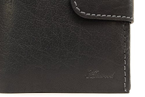 ASHWOOD - Tri Fold Coin Wallet & Gift Box - Buffalo Leather - 13 Pocket Extra Capacity - 4 Credit Card Section, Coin Pouch and ID Holder - 1412 test 6758620921945 6758620921945 bolt