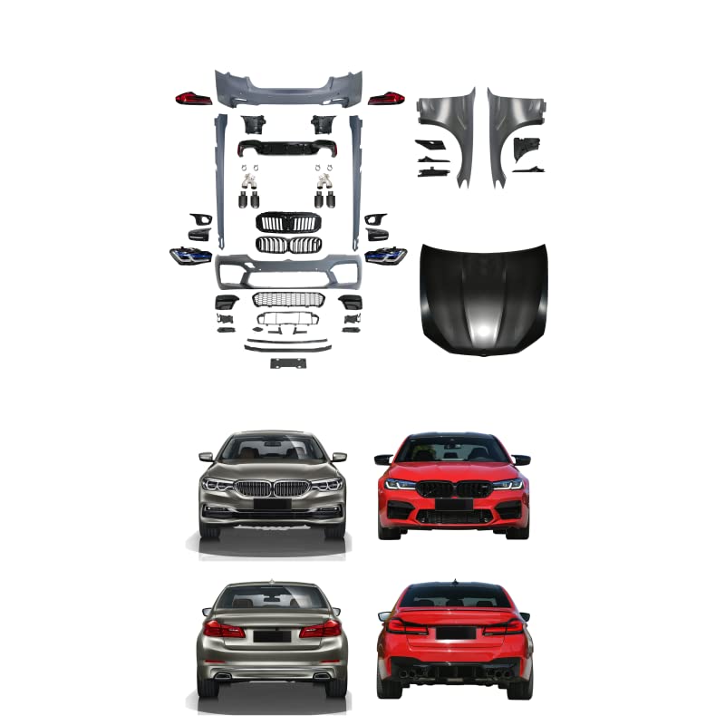 Car Craft Upgraded M5 Body Kit Compatible With Bmw 5 Series G30 2017-2020 Old Shape Upgrade To 2021 Facelift 5 Series G30 Lci With Upgraded M5 Body Kit Headlight Taillight Complete Kit 1:1 M5 -graphql