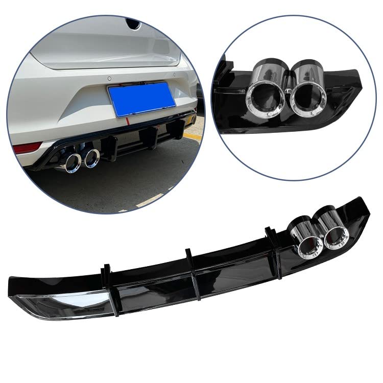 Car Craft Polo After Lip Rear Lip Diffuser Compatible with Volkwagen Polo After Lip Rear Lip Diffuser Polo 2014-2022 Glossy Black -graphql