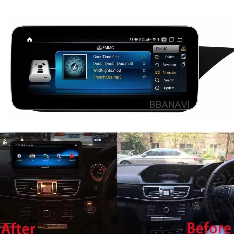 Car Craft E Class Android Player DVD Compatible with Mercedes E Class Android Player DVD E Class W212 2014-2016 8 Core 4+64gb with 4g Ngt4.5 10.25inch -graphql