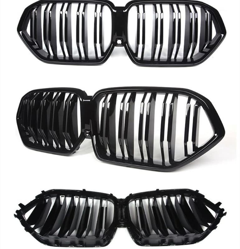 Car Craft Front Bumper Grill Compatible With Bmw X6 G06 2019-2022 Front Bumper Grill Carbon Fiber Look Glossy Black -graphql