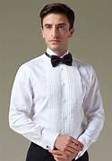 Big & Tall IVORY Wing Collar Non-Pleated Tuxedo Shirt - Ultra Soft Fabric! - Ivory / XL (17-17.5 Neck) / 32-33