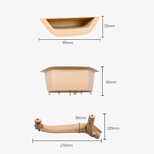 Car Craft X3 Door Handle Compatible with BMW X3 Door Handle X3 F25 2010-2017 Full Set Beige