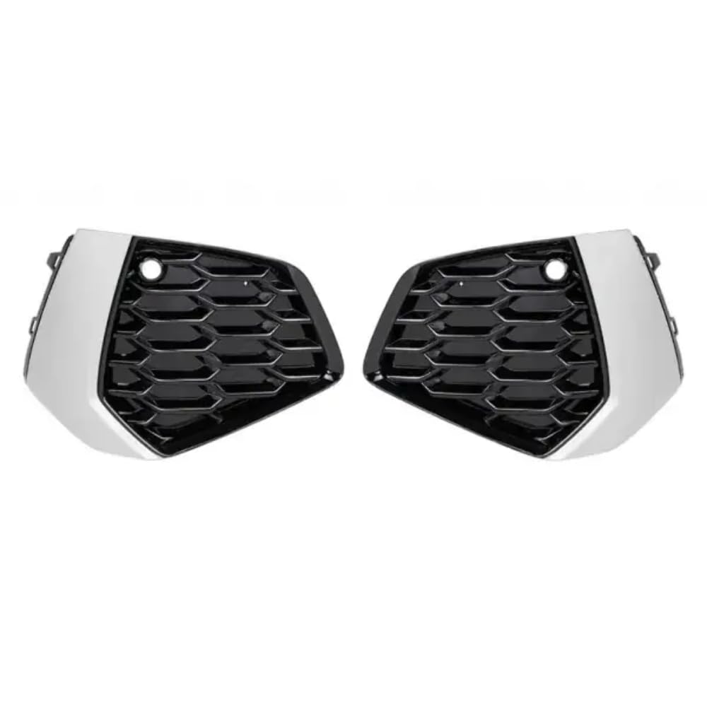 Car Craft Compatible With Audi A3 2020+ S Line Bumper Fog Lamp Grill Frame Cover Black Silver
