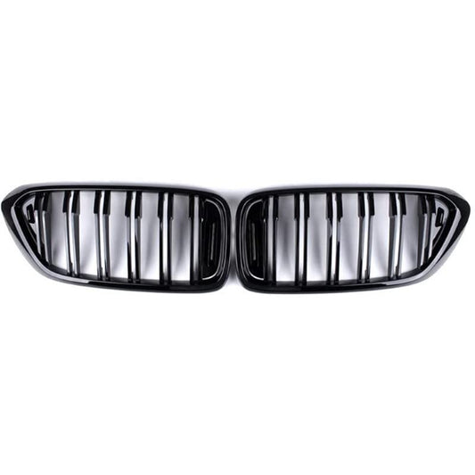 Car Craft Front Bumper Grill Compatible With Bmw 6 Series G32 2018-2021 Front Bumper Grill Glossy Black