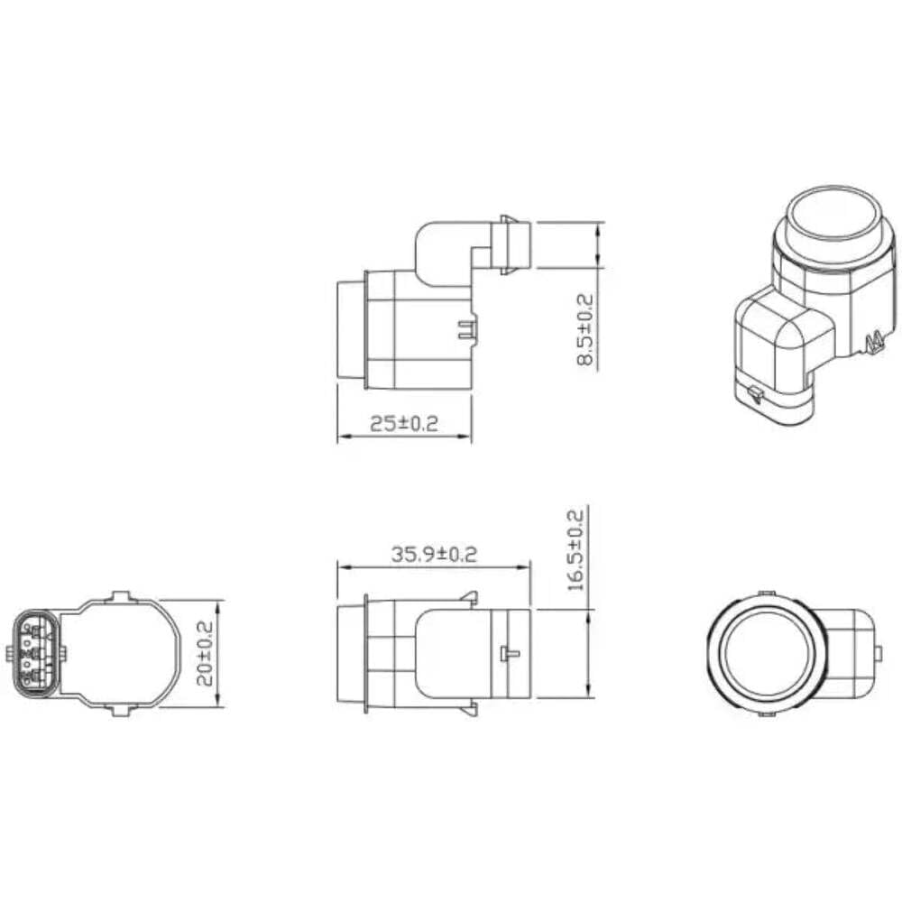 Car Craft Parking Sensor Compatible With Audi A1 A3 A4 A5 2008 2015 A6 A7 A8 10-15 Q3 10-15 Q5 08-15 Q7 20-15 Tt 2008 2015 Skoda Superb 08-15 Golf Jetta 06-15 Parking Sensor 4h0919275a CC-1171