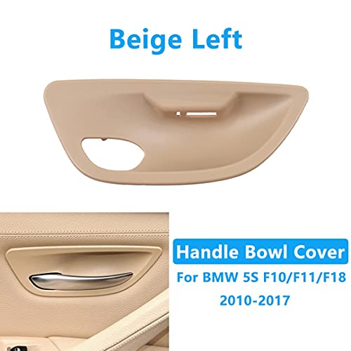 Car Craft 5 Series Door Handle Bowl Cover Compatible with BMW 5 Series Door Handle Bowl Cover 5 Series F10 2010-2017 Beige Set