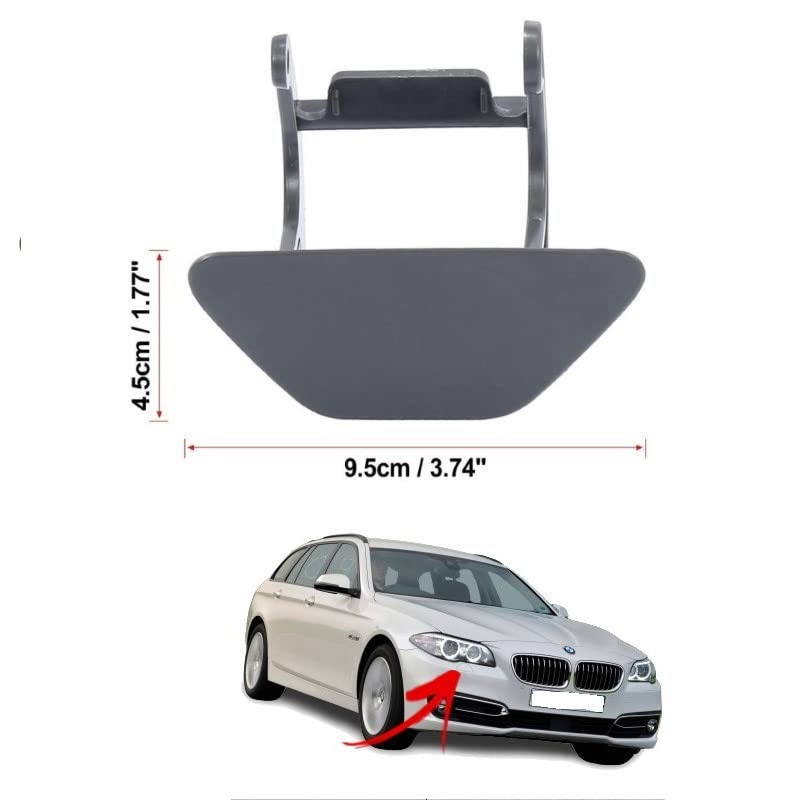 Car Craft Headlight Washer Cap Cover Compatible With Bmw 5 Series F10 2013-2017 Headlight Washer Cap Cover Right 51117200791-06 51117332684