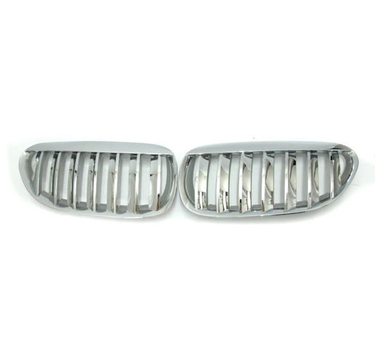 Car Craft Front Bumper Grill Compatible With Bmw 6 Series E63 2004-2010 Front Bumper Grill Chrome And Black