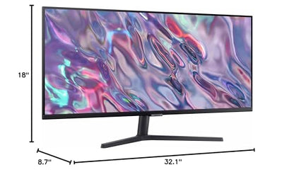 SAMSUNG 34" ViewFinity S50GC Series Ultra-WQHD Monitor, 100Hz, 5ms, HDR10, AMD FreeSync, Eye Care, Borderless Design, PIP, PBP, LS34C502GANXZA, 2023, Black