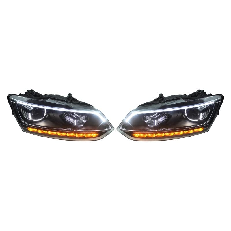 Car Craft Polo Headlight Headlamp Compatible With Volkswagen Polo Headlight Headlamp Polo 2010-2022 Vento 2010-2022 Sy Style Polo Headlight Sy Sy-polo