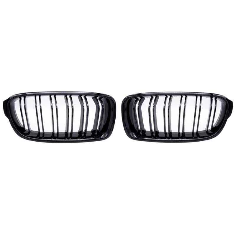 Car Craft Front Bumper Grill Compatible With Bmw 3 Series F30 2012-2018 Front Bumper Grill Glossy Black