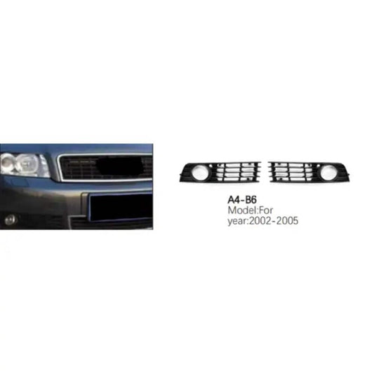 Car Craft Compatible With Audi A4 2002-2005 B6 S Line Sport Bumper Fog Lamp Grill Frame Cover