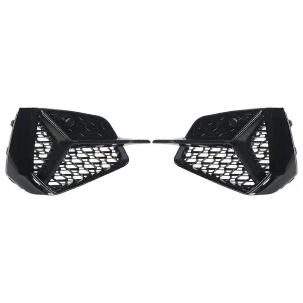 Car Craft Compatible With Audi A3 2020+ S Line Bumper Fog Lamp Grill Frame Cover Black