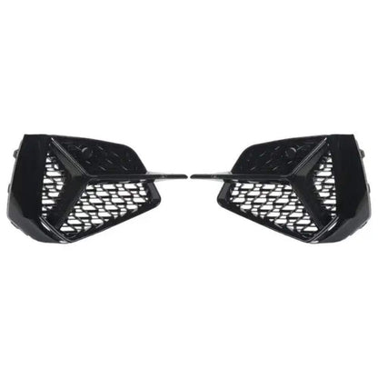 Car Craft Compatible With Audi A3 2020+ S Line Bumper Fog Lamp Grill Frame Cover Black