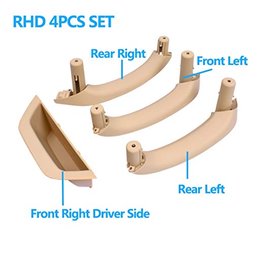 Car Craft X3 Door Handle Compatible with BMW X3 Door Handle X3 F25 2010-2017 Full Set Beige