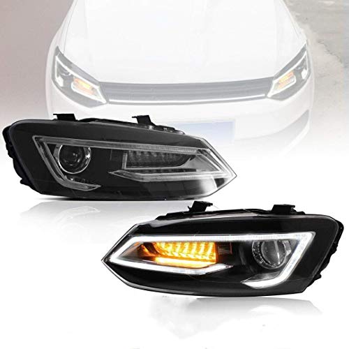 Car Craft Polo Headlight Compatible With Volkswagen Polo Headlight Polo 2010-2018 Vento 2010-2018 Led Metrix Headlight