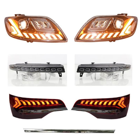 Car Craft Q7 Headlight Q7 Taillight Q7 Drl Upgrade Compatible With Audi Q7 Headlight Taillight Drl Upgraded 2006-2015 Q7 Upgrade Lights 2008 Q7 Upgrade Lights 2008