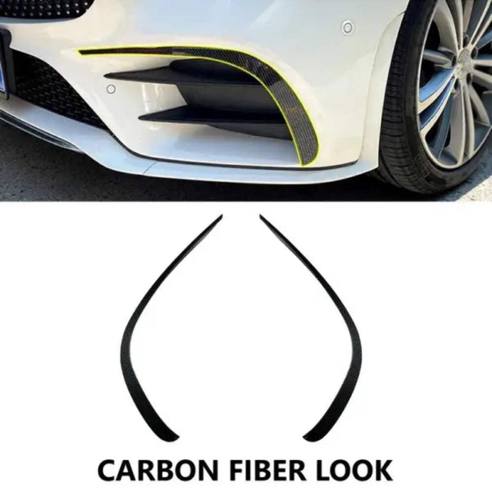 Car Craft Compatible with Mercedes CLS W257 C257 2018+ Front Amg Bumper Flag Side Lip Spoiler Skirst Splitter Zst-256 Cf Carbon Fiber Look
