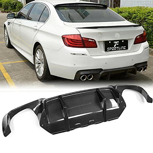 Car Craft M5 After Lip Bumper Lip Rear Diffuser Compatible With Bmw 5 Series F10 2010-2017 M5 After Lip Bumper Lip Rear Diffuser M5 Carbon Fiber Look