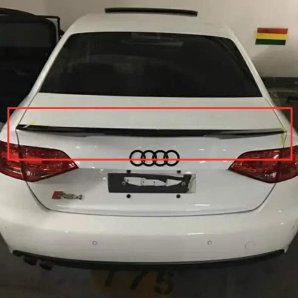 Car Craft Compatible with Audi A4 B8 2009-2012 Trunk Spoiler M4 Glossy Black AR-ADI-012 CC-2365