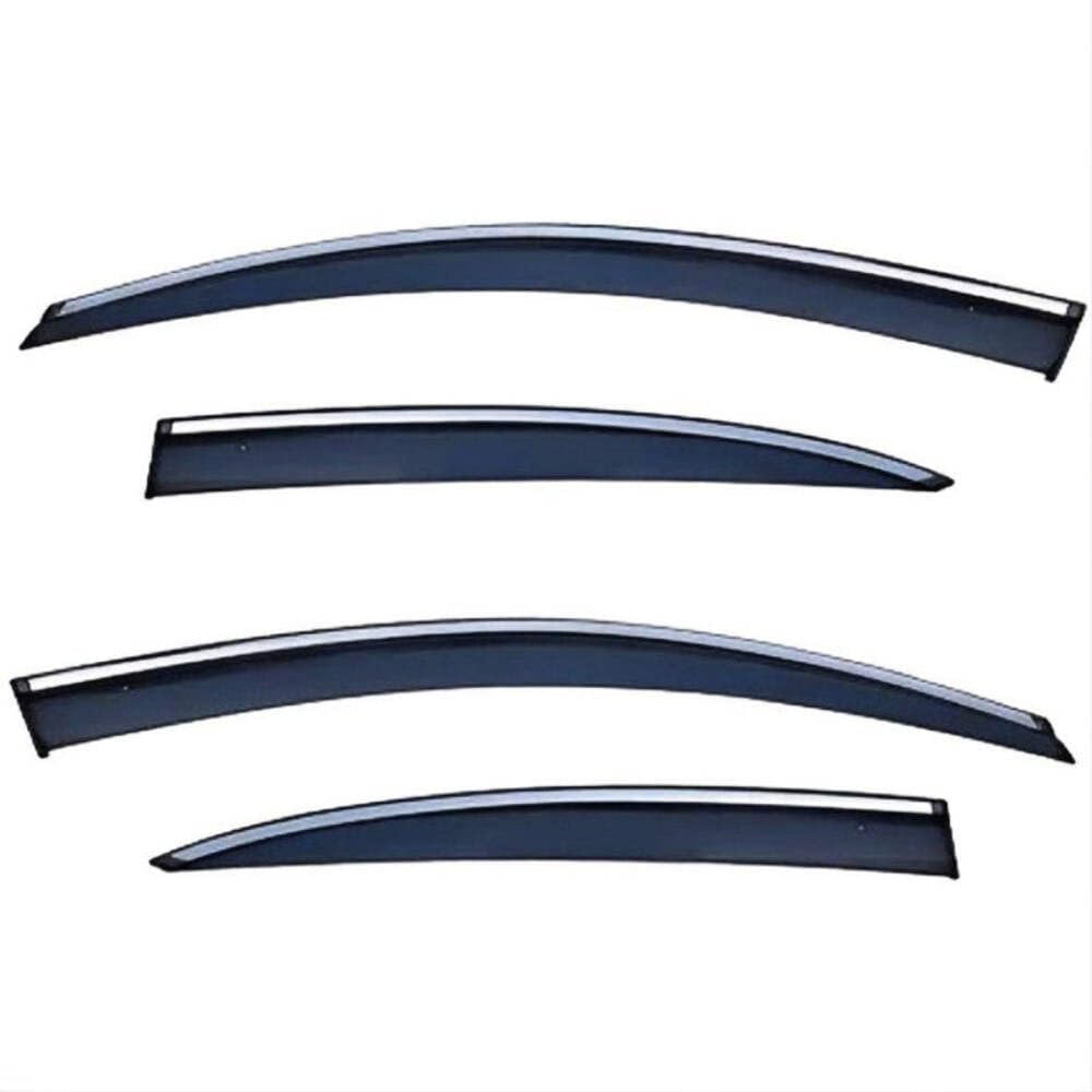 Car Craft Compatible With Audi A3 2021+ Rain Shine Side Window Wind Deflectors Rain Sun Guard Door Visor Doorvisor Deflector Visor Shades Ventvisor Strip Usa CC-7641