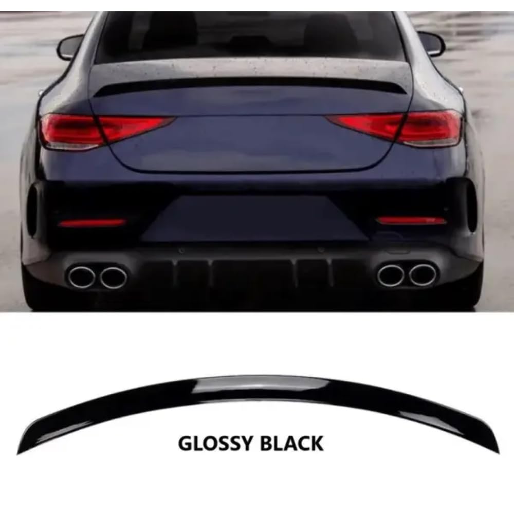 Car Craft Compatible with Mercedes CLS W257 C257 2018+ Rear Trunk Boot Lip Wing Spoiler Zst-296 Gb Glossy Black